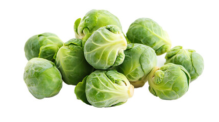 Brussels Sprouts Isolated in White background, Full size Vegetable