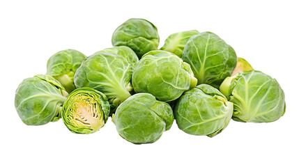 Brussels Sprouts Isolated in White background, Full size Vegetable