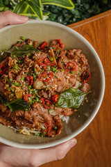 Spicy Beef Stirfry with Basil A Vibrant Culinary Dish