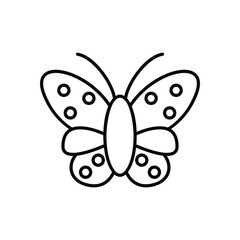 Butterfly  icon vector stock illustration