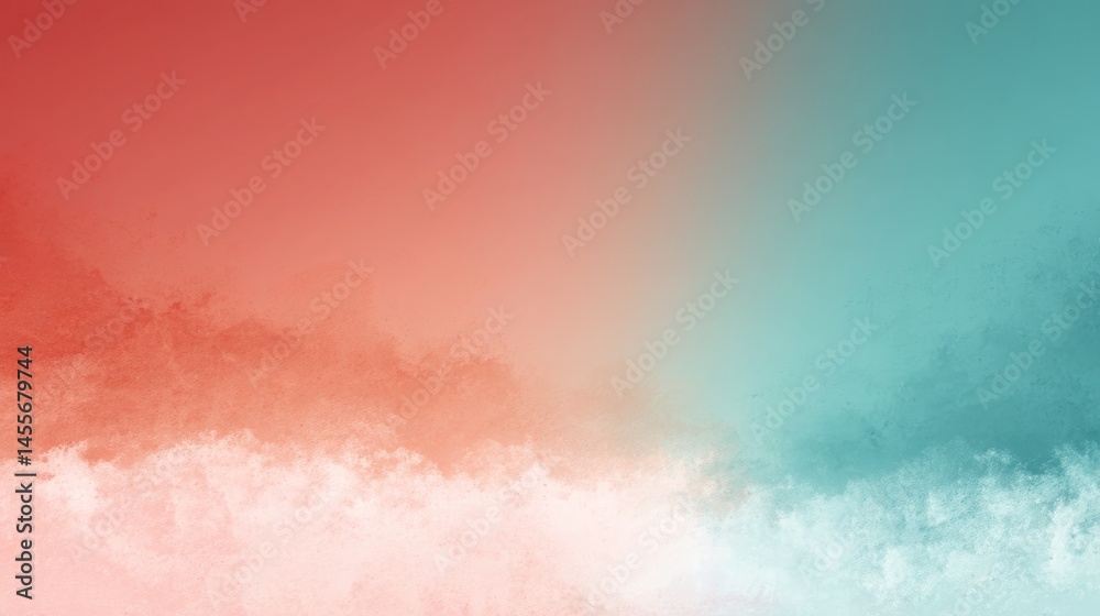 Aufkleber a soothing blend of blush and sky blue tones creates a pastel abstract effect with a watercolor text