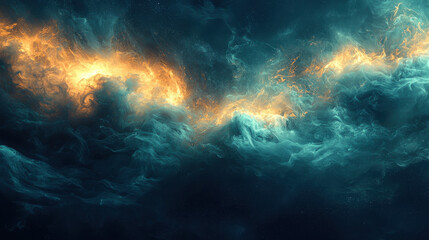 A chilling canvas of emerald and sapphire smoke, billowing and swirling against a deep, inky black backdrop. This ethereal, otherworldly scene promises a hint of mystery and dread, perfect for 