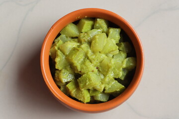Bottle gourd curry, Lauki ki Sabji, indian food