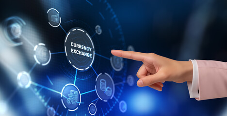 Fototapeta premium Currency Exchange Market Financial concept. Universal financial background
