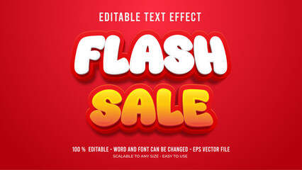 flash sale editable text effect 