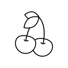 Cherries  icon vector stock illustration
