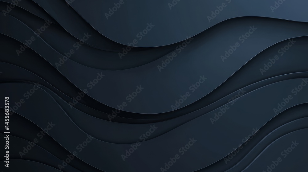 Poster dynamic waves of texture create an abstract composition in dark tones, showcasing the interplay of l
