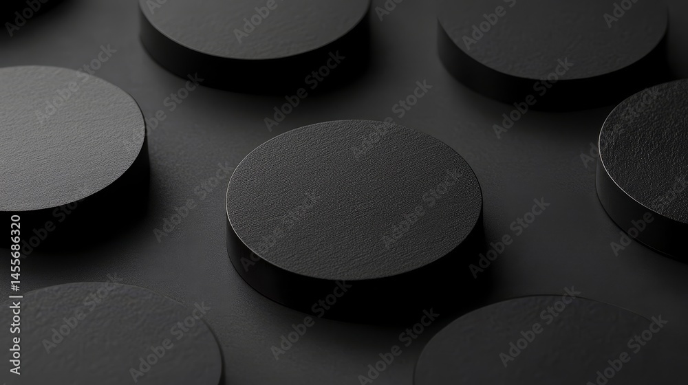 Poster dark geometric abstract background with various shapes and textures creating a modern design aesthet
