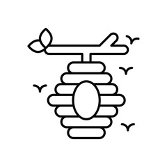Honey Beehive icon vector stock illustration