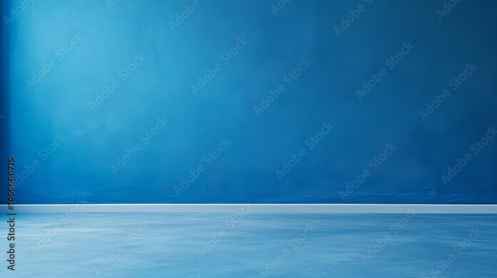 Poster mysterious blue textured wall with dim lighting creating an atmospheric backdrop in an empty space