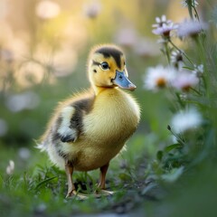 baby duck in the grass