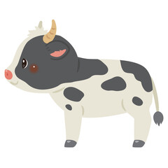 ウシの横向きイラスト