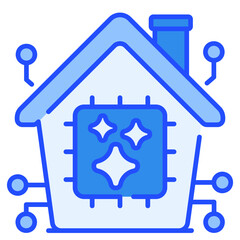 Smart Home Blue Icon
