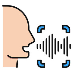 Speech Recognition Filled line Icon