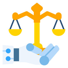 Ethical AI (Hand) Flat Vector