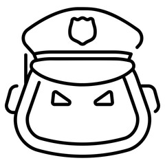 Robot Police line Icon