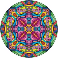 Mandala paintings have patterns, colorful colors, prints, covers, patterns on the product surface.