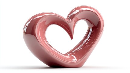 Shiny Red Heart Sculpture A Symbol of Love and Romance for Valentines Day Weddings and Anni