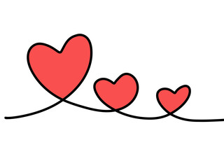 red heart on white background