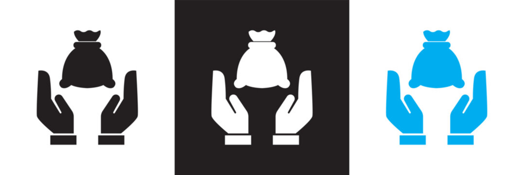 Profit icon.  Vector for websites, mobile interfaces, presentations, banner, visual branding etc. Vector illustration. isolated on white and black background. EPS 10 