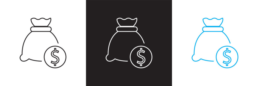 Profit icon.  Vector for websites, mobile interfaces, presentations, banner, visual branding etc. Vector illustration. isolated on white and black background. EPS 10 