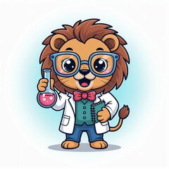 funny cartoon scientist