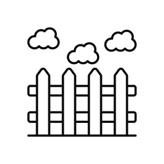 Fence icon vector stock illustration