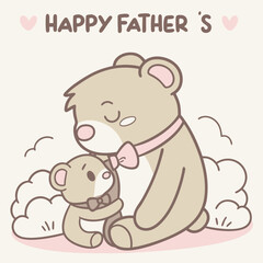 happy father's day concept vector illustration