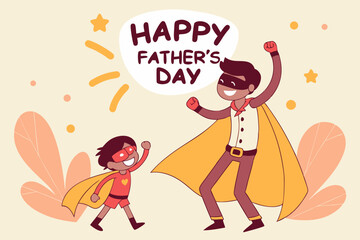 happy father's day concept vector illustration