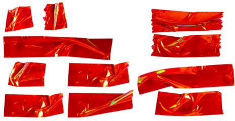 Orange Glossy Tape Strips Set Illustration for Craft, Scrapbooking, and Design Projects