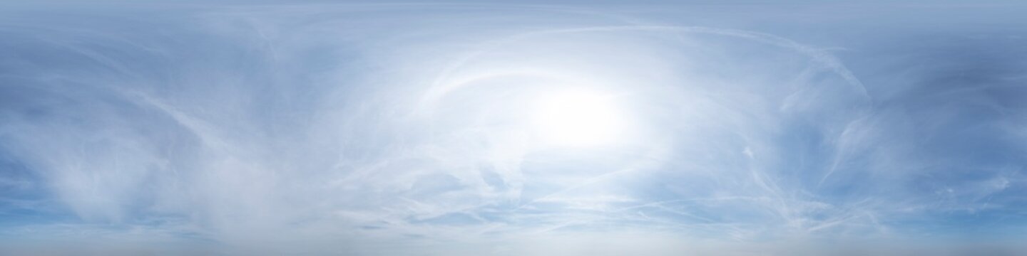 Fototapeta Seamless 360 degree panoramic sky covering the entire sphere
