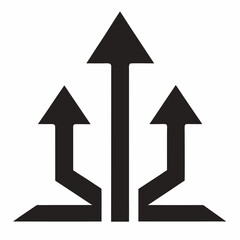 black and white arrows