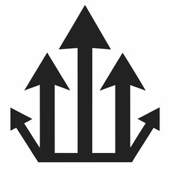 black and white arrows