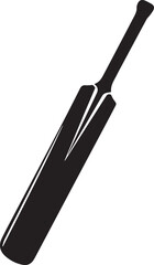Cricket Bat Icon Silhouette | Black Vector for Athletic and Sports Art