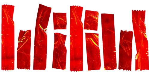 Orange Glossy Tape Strips Set Illustration for Craft, Scrapbooking, and Design Projects