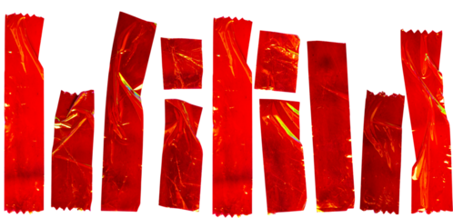 Orange Glossy Tape Strips Set Illustration for Craft, Scrapbooking, and Design Projects