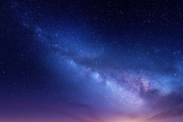 Fototapeta premium Majestic Milky Way Galaxy Shines Brightly over Earth in a Stunning Night Sky Landscape View