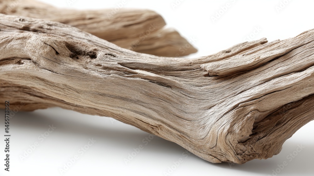Poster this close-up displays a natural wooden branch highlighting its weathered texture and intricate knot