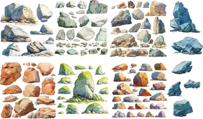 boulder watercolor clipart