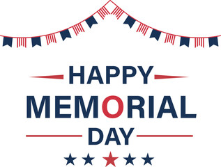 Obraz premium Happy Memorial Day Vector Illustration 