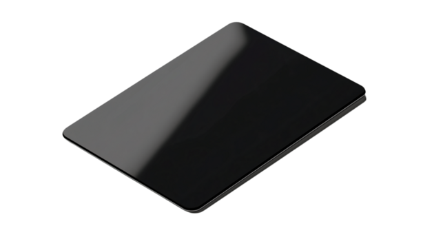 Black brochure for professional marketing use, PNG, created with Generative AI