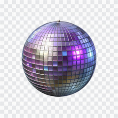 Disco Ball Icon Render | Party Decoration PNG | Shiny Reflective Sphere Illustration