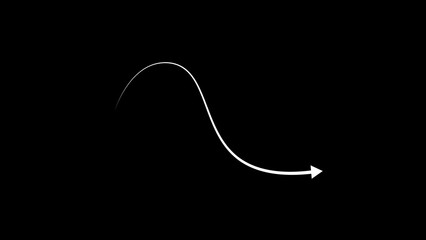 Arrow icon animation 4k on Black background