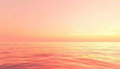 Obraz premium Serene sunset reflection over calm ocean waters coastal view nature photography tranquil environment aesthetic perspective for relaxation