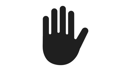 palm of a hand on a transparent background illustration