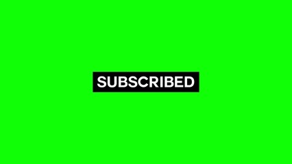 Subscribe button animation with Mouse Click, green background.