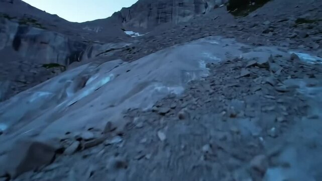 Spalling Granite in Mountain Cirque