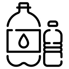Plastic Bottles Icon Set