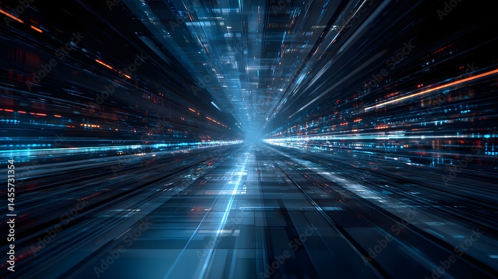 Poster futuristic data stream backdrop for technology demonstrations abstract technology background perfect