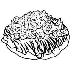 Okonomiyaki Traditional Japanese Food